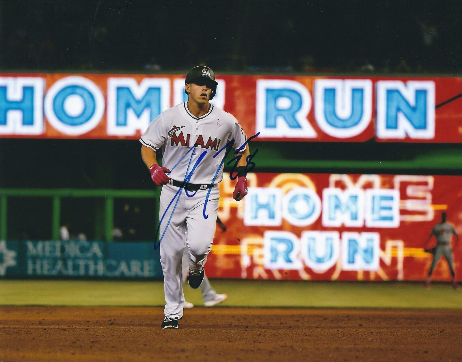 Autographed TYLER MOORE Miami Marlins 8x10 Photo Poster painting W/COA