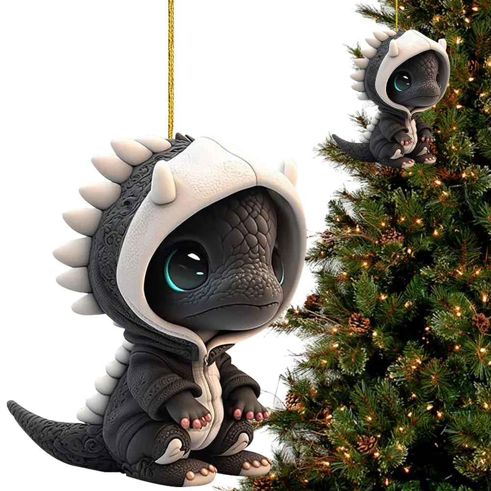Christmas Dragon Tree Pendant Novelty Cute Acrylic Party Favors (H)