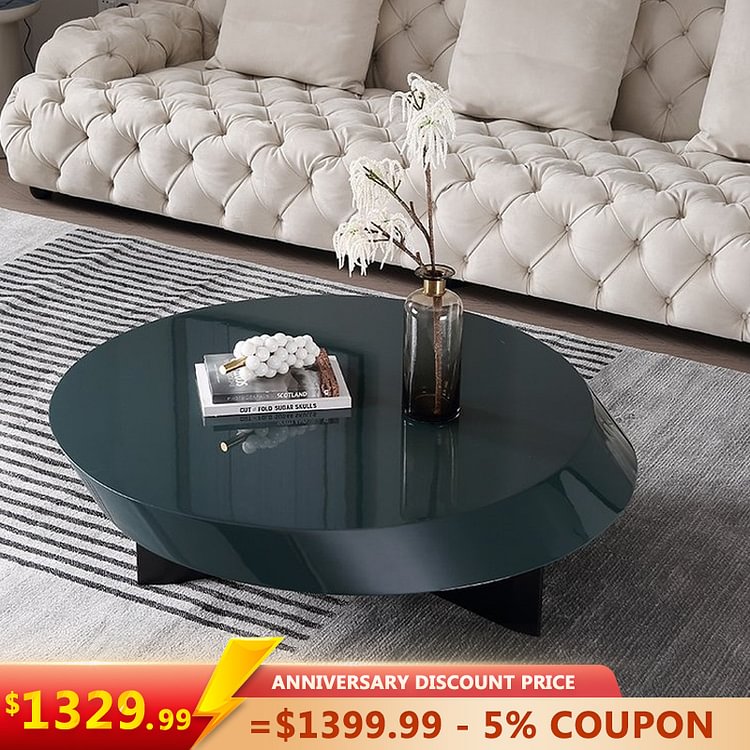 Homemys Simple and Modern Round Coffee Table Living Room Small Apartment