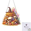 (US Local)Acrylic Skull Haystack   DIY Hanging Diamond Art Kits Wall Door Decoration