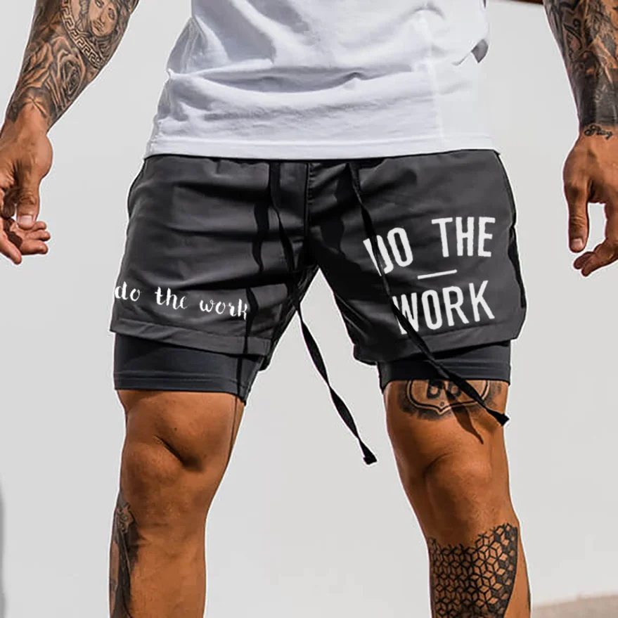 Men's "Do The Work" Motivational Workout Shorts