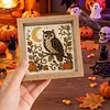Moon & Owl Glass Mosaic DIY Craft Kit &ndash; Framed Halloween Wall Art