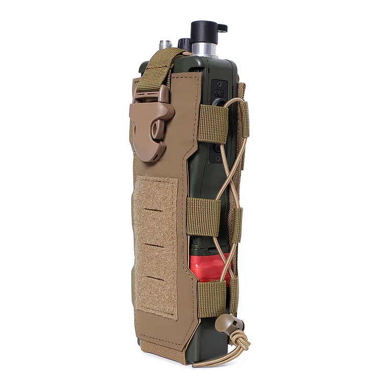 Molle Water Bottle Bag Travel Camping Hiking Kettle Holder Pouch (Mud)