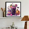 Tasse &agrave; caf&eacute; Halloween-perceuse ronde peinture diamant-40*40cm