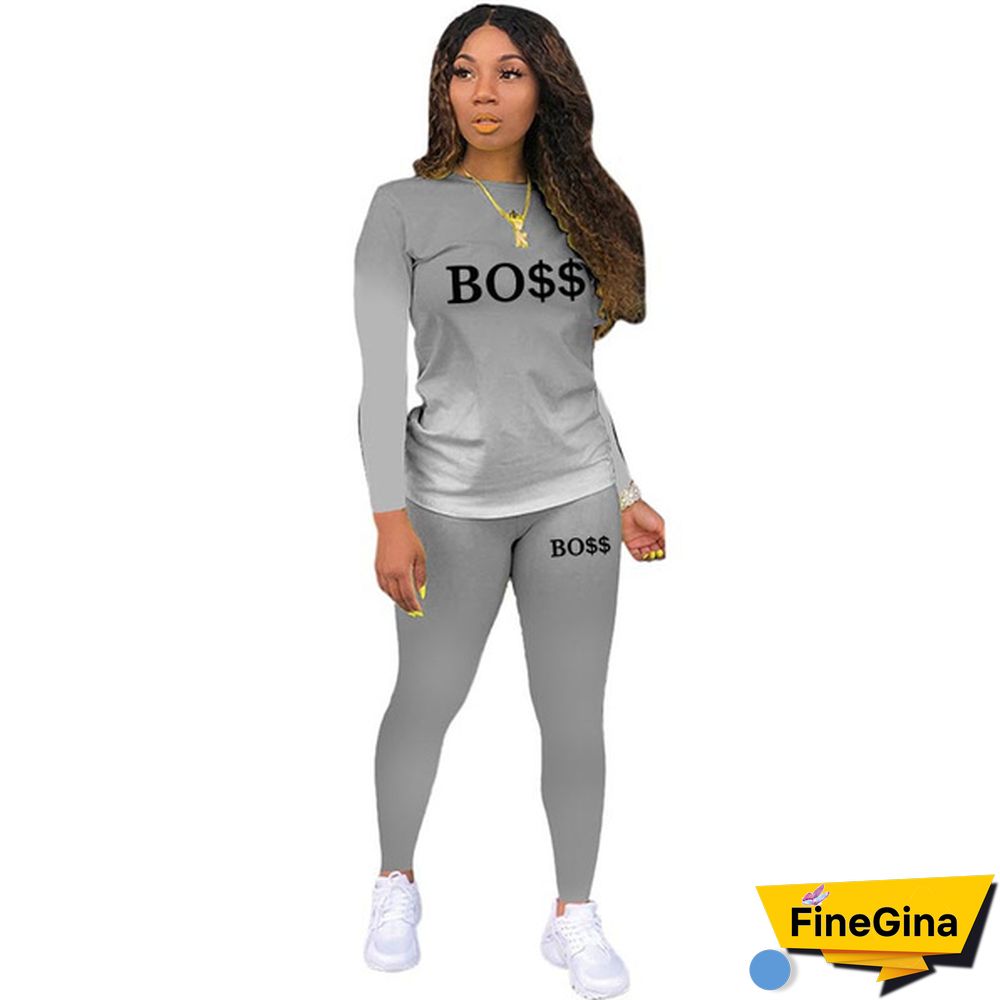 Two Piece Set Women Trackuits Sets Brand Printed Hoodie Pants Sweatshirt Sports Suit