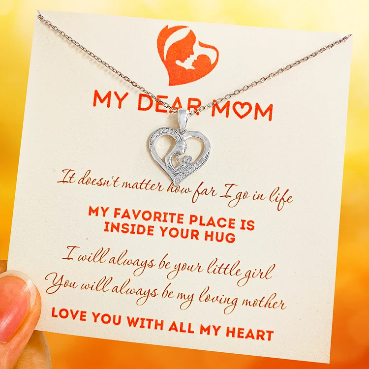 For Mom - Favorite Place Hug Necklace