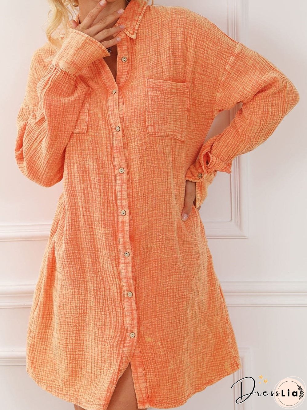 Autumnal-Colored Mini Dress