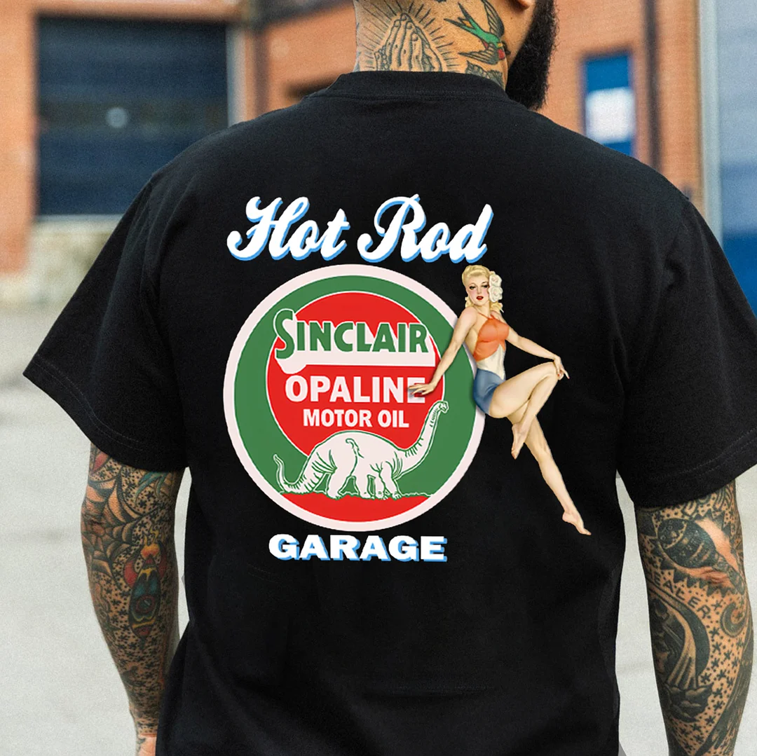 HOT ROD GARAGE Sexy Lady Print Men's T-shirt