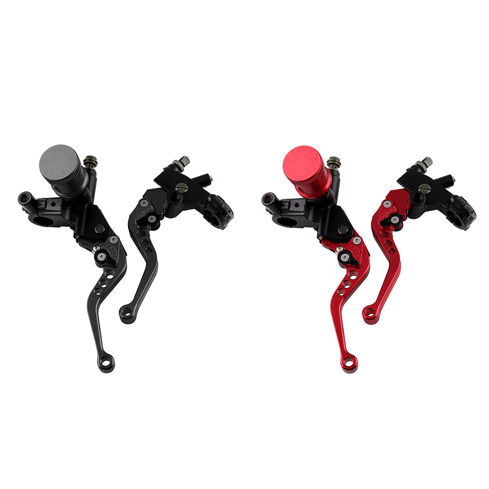 

CNC 7/8 22mm Motorcycle Brake Clutch Lever Master Cylinder Reservoir Set​, Black, 501 Original