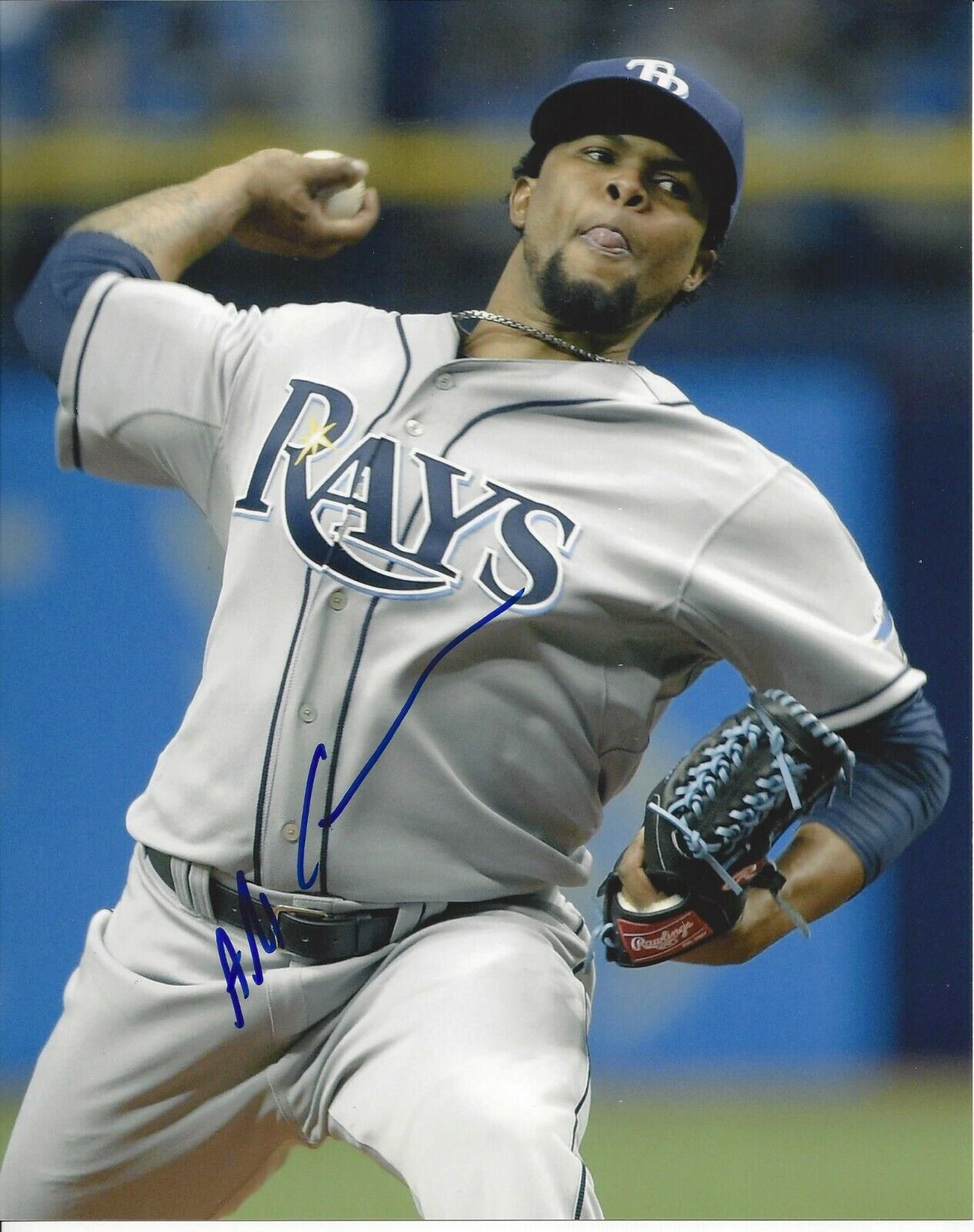 Alex Colome autographed 8x10 Tampa Bay Rays#S835