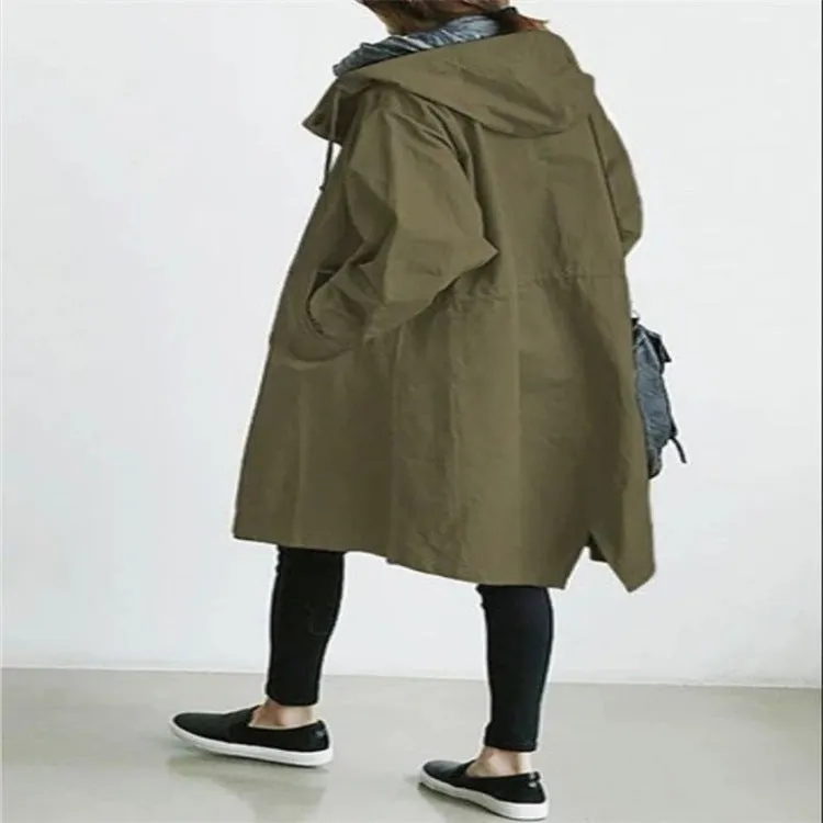 Brownm Autumn Windbreaker Mid-length Small Temperament Waist-controlled Women's Woolen Coats
