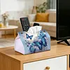 Blue Butterfly DIY PULeather Diamond Painting Tissue Box for Adults Beginners Gem Art Painting Napkin Holder for Living Room Bedroom Bathroom Table Decor