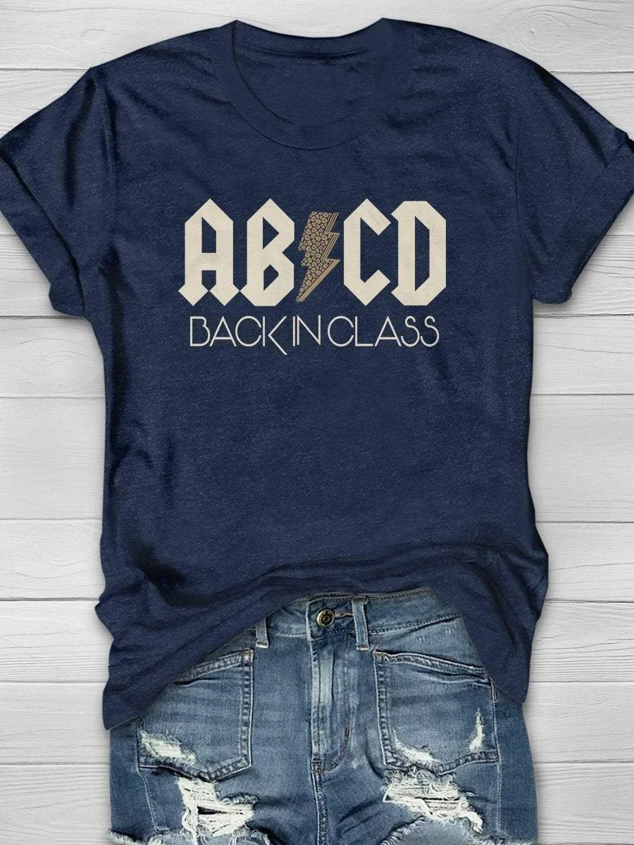 ABCD Back In Class Print Short Sleeve T-shirt