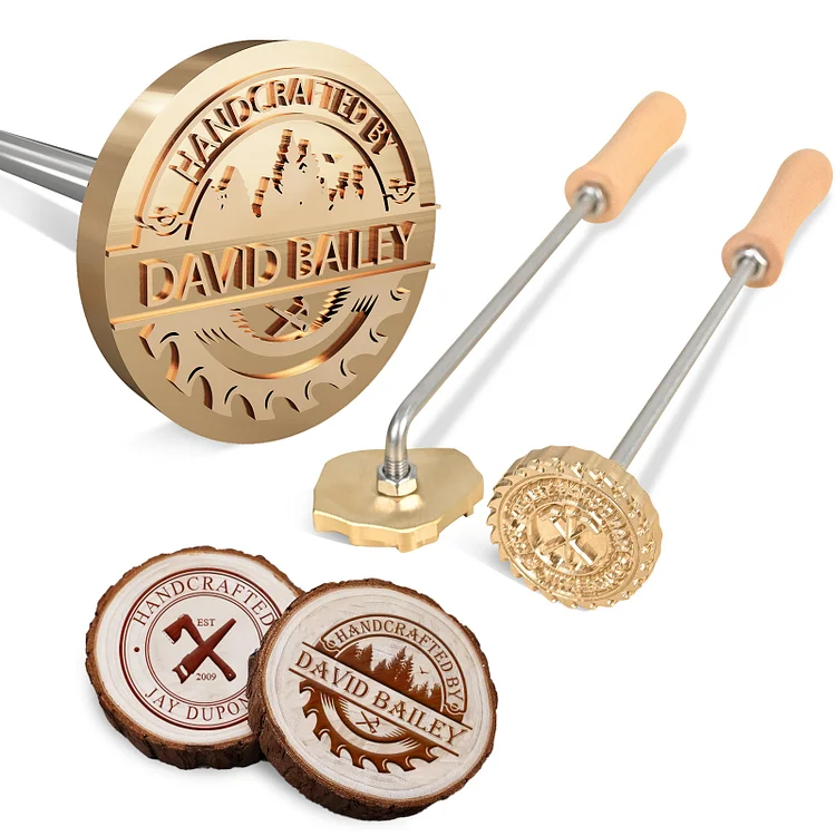 Custom Branding Iron for Wood, Personalized Wood Burning Stamp with Your Logo, Durable Metal Branding Iron for Leather Meat BBQ, Hot Letters Wedding Stamps Iron Gifts for Crafting Woodworkers