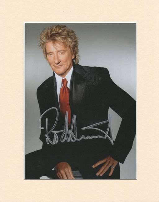 ROD STEWART MAGGIE MAY PP MOUNTED 8X10 SIGNED AUTOGRAPH Photo Poster painting