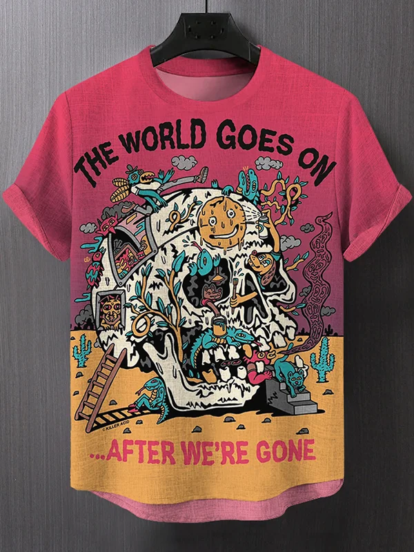 Men's The World Goes On After We're Gone Art Print T-Shirt