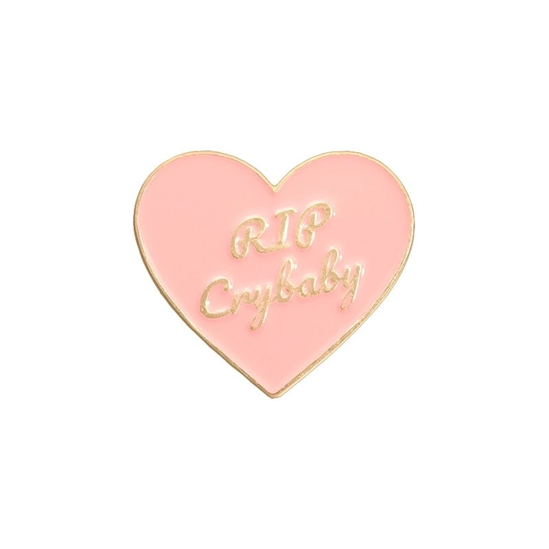 Cartoon Style Minimalist Pin Letter Heart Shape Alloy Plating Unisex Brooches