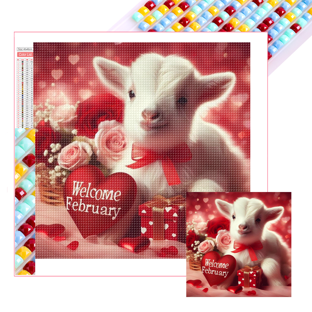 Cute Animal February 40*40cm(picture) full square drill diamond painting
