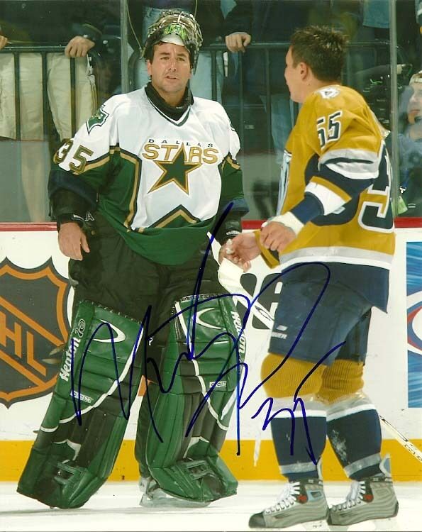 MARTY TURCO SIGNED DALLAS STARS GOALIE 8x10 Photo Poster painting #3 Autograph