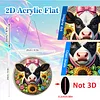 Cow DIY Diamond Painting Hanging Pendants Acrylic Crafts Kit for Home Wall Decor