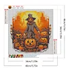 Halloween K&uuml;rbis Skelett - runder Bohrer Diamantmalerei - 40*40cm