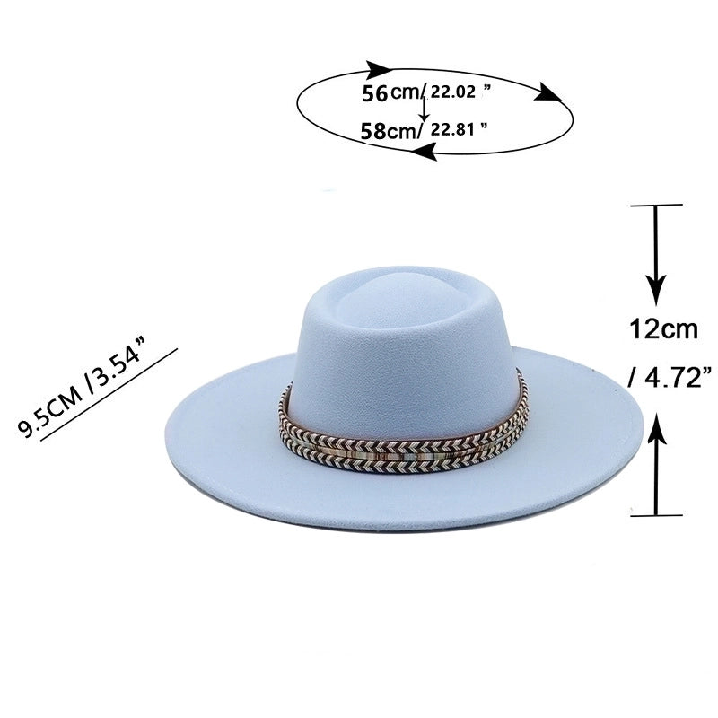 Fashion Ethnic Autumn And Winter Men's And Women's Couple Broad-brimmed Hat