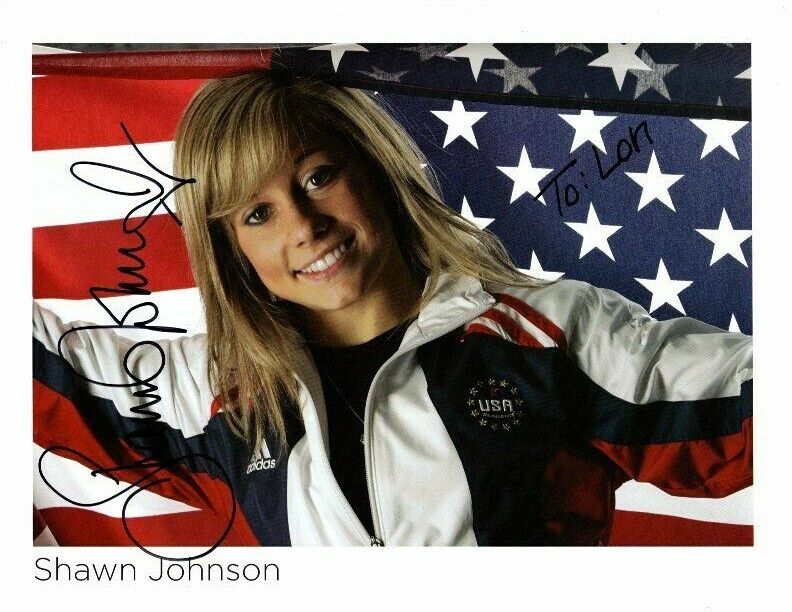 SHAWN JOHNSON Autographed Signed USA OLYMPIC Photo Poster paintinggraph - To Lori