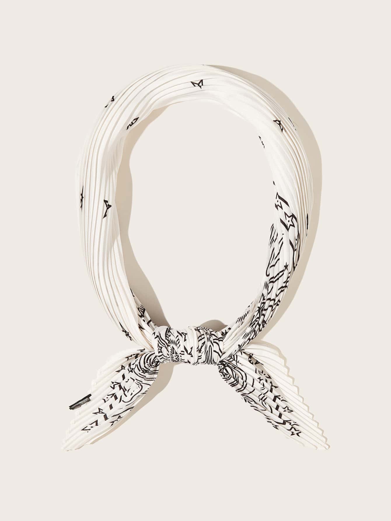 Star Pleated Bandana Scarf
