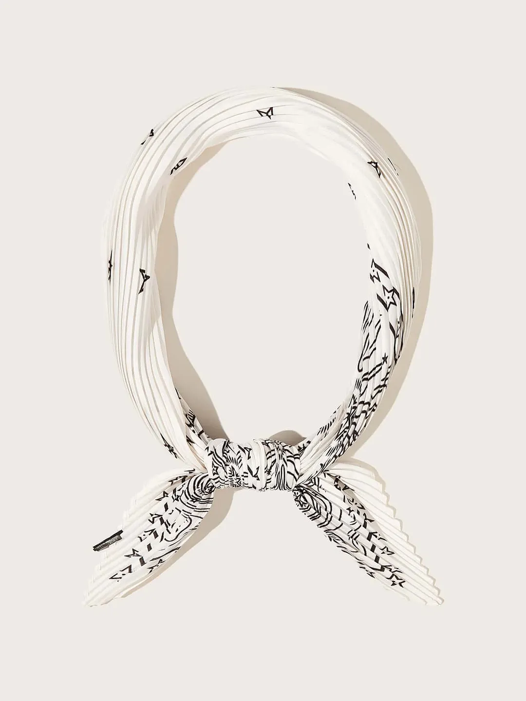 Star Pleated Bandana Scarf