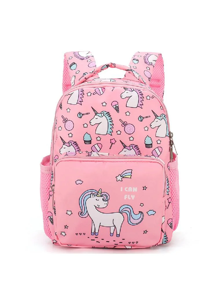 Cute Kindergarten Waterproof Backpack Cartoon Girls Boys School Bags (Pink)