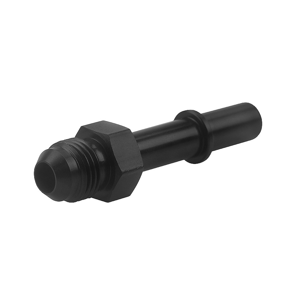 

6AN AN6 EFI Fuel Adapter Fitting to 3/8 inch Male Quick Connect LS Black, 501 Original