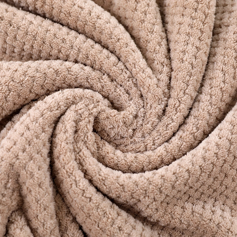 Pineapple Big Bath Towel Thickened Water Absorbent Quick-drying Beach Towel Coral Fleece Bath Towel Cotton Household Adult Bath Towel