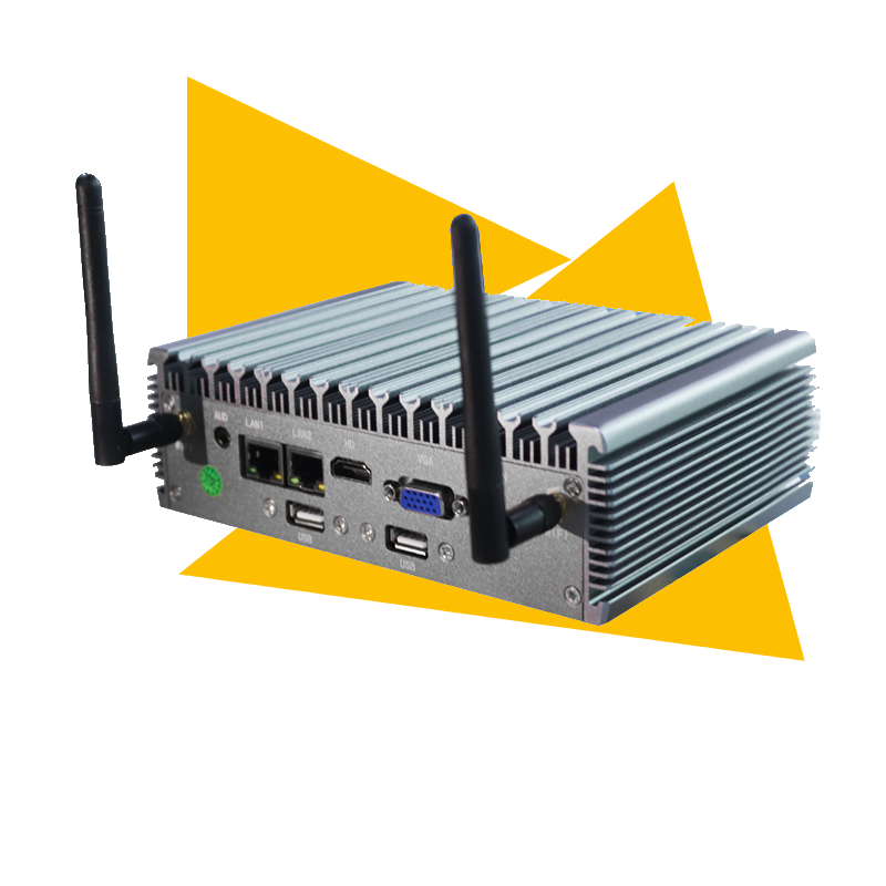 rfid Industrial Fanless Mini PC Intel N2840 N2940 N4200 Core I3/i5/i7 CPU Support Linux/Debian/Win System