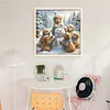 Golden Retriever Snowman-14CT Stamped Cross Stitch 40*40cm
