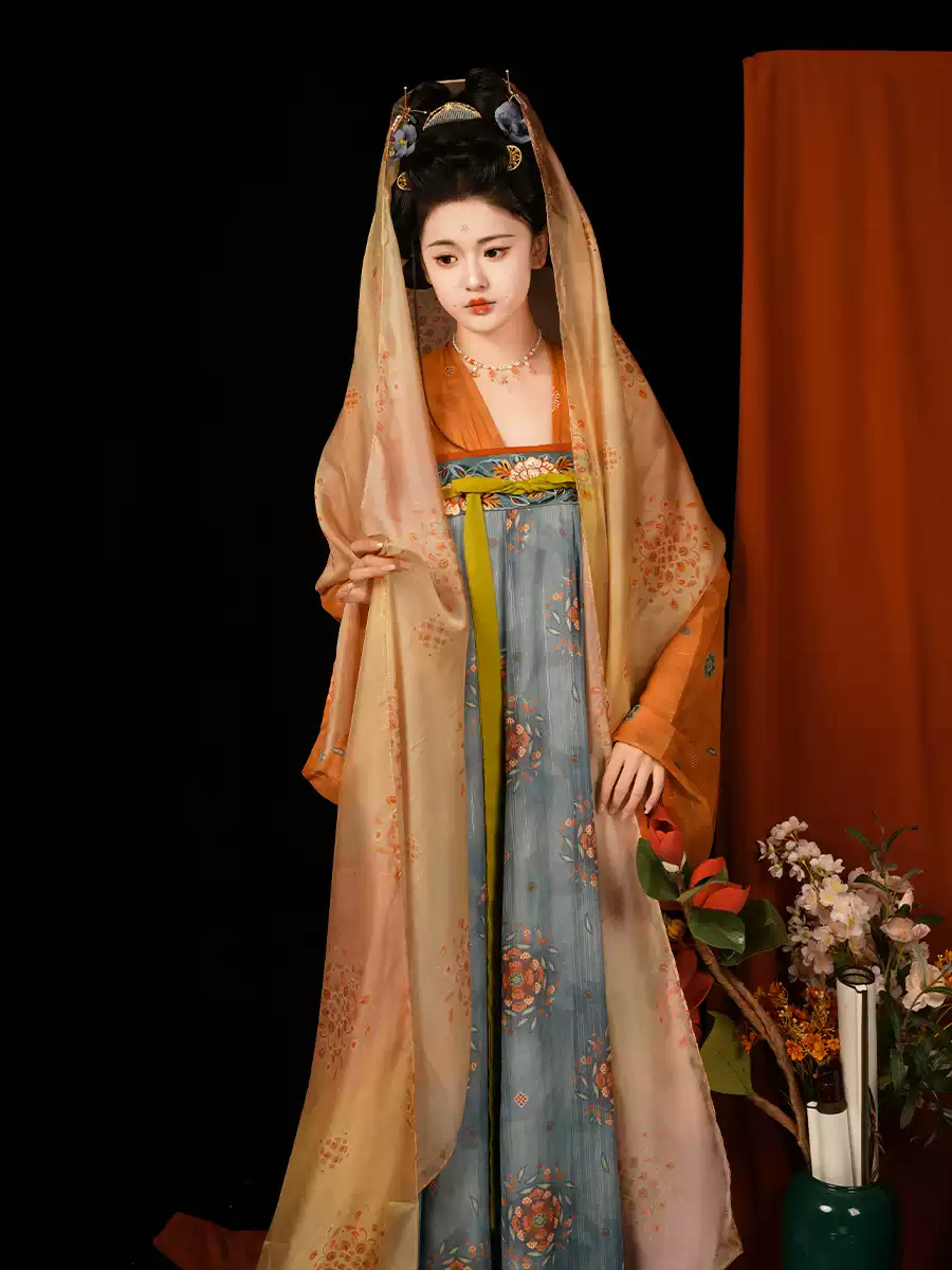 Tang dynasty hanfu Ruqun with chest-tied skirt hanfu dress summer - jinyanzui 锦筵醉 Stupa Stones