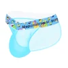 Men's Cartoon High-Cut Triangle Briefs | Breathable Transparent Stylish Underwear