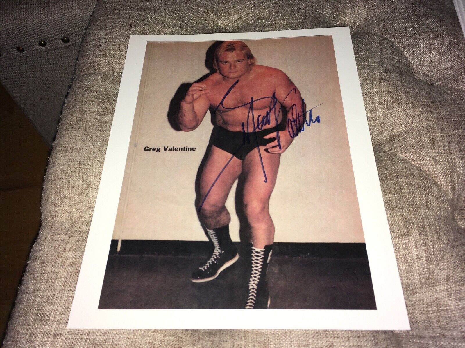 Greg Valentine WWF Wrestling Signed 8 1/2 x 11