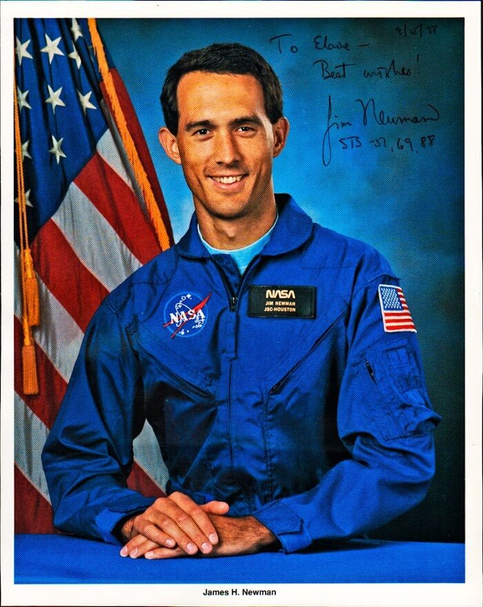 Shuttle Astronaut JAMES H. NEWMAN Signed Photo Poster painting