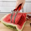 Stainless Steel Watermelon Slicer Cutter with Non-Slip Handle Fruit Corer Cutter