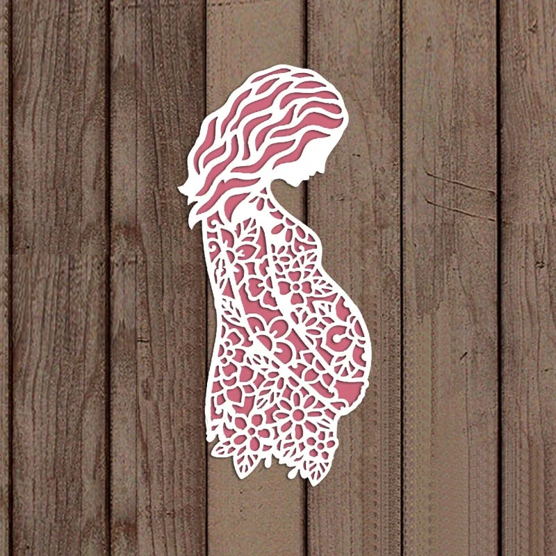 Beautiful Pregnant Woman  Metal Cutting Dies For DIY Scrapbook Cutting Die Paper Cards Embossed Decorative Craft Die Cut New