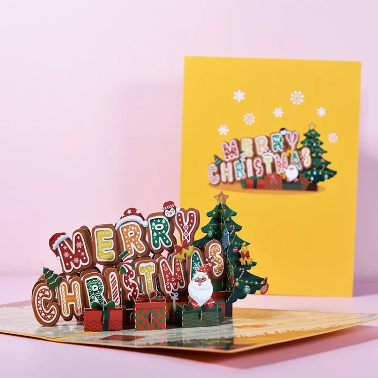 3D Three-Dimensional Christmas Greeting Card