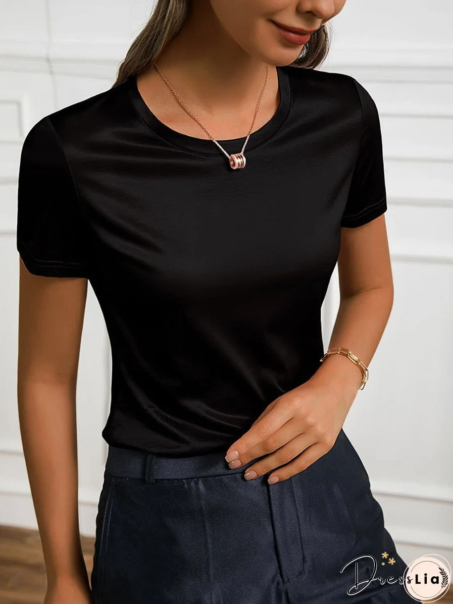 V Neck Short Sleeve Tee T-Shirt