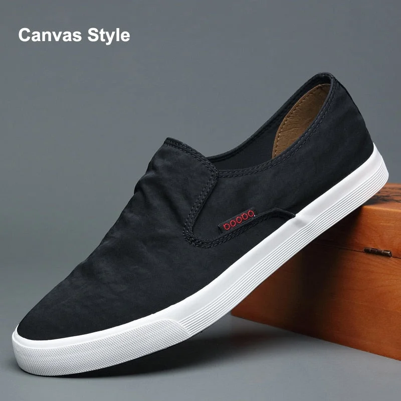 YITU New Men's Vulcanized Shoes Lac-up Loafer Shoes Breathable Korean Style Sneakers Flats Fashion Men Casual Canvas Shoes