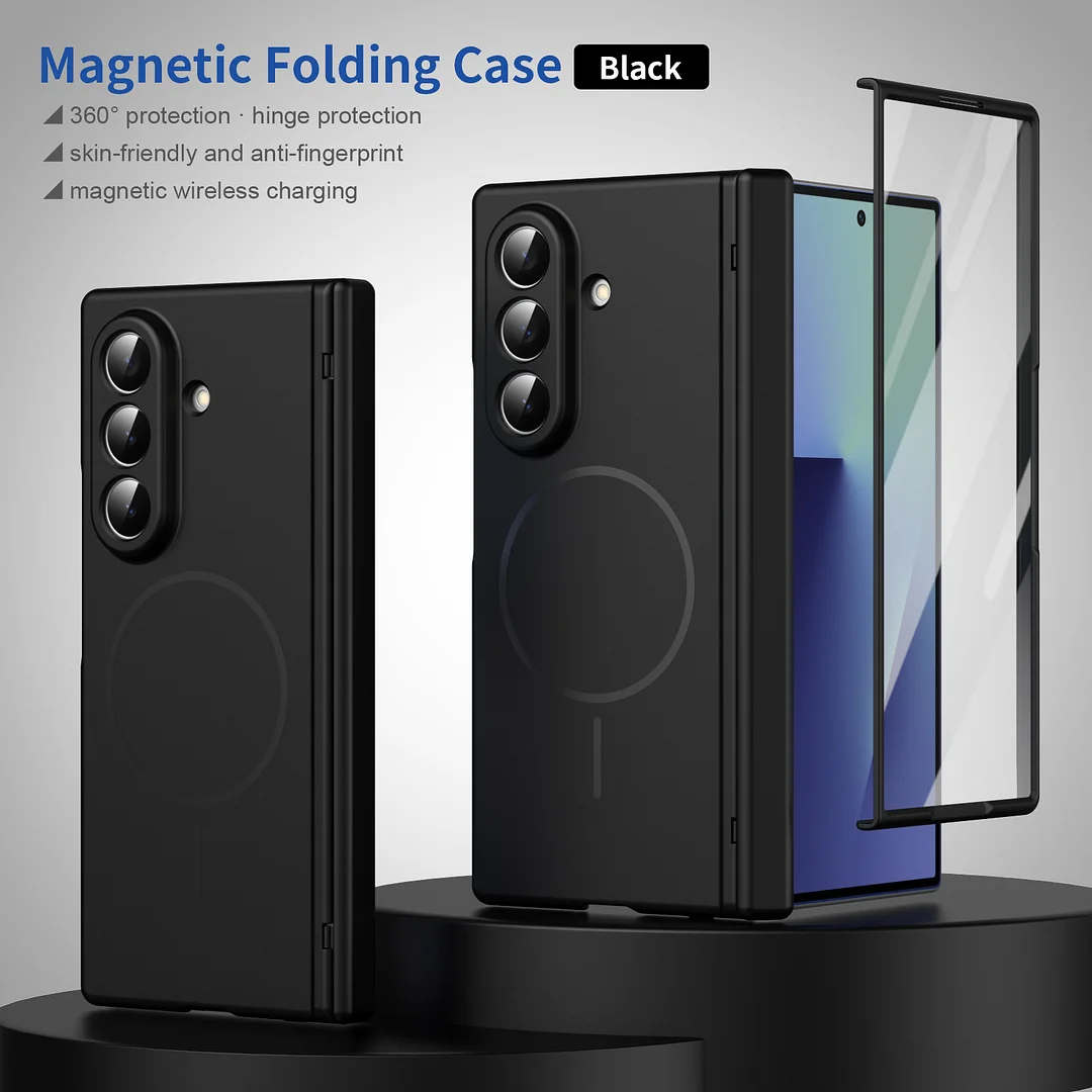 Suitable For Samsung Z Fold7/6 Mobile Phone Case W26 Magnetic Wireless Charging Fold5/4/3 Hinge Shell Film Full Cover