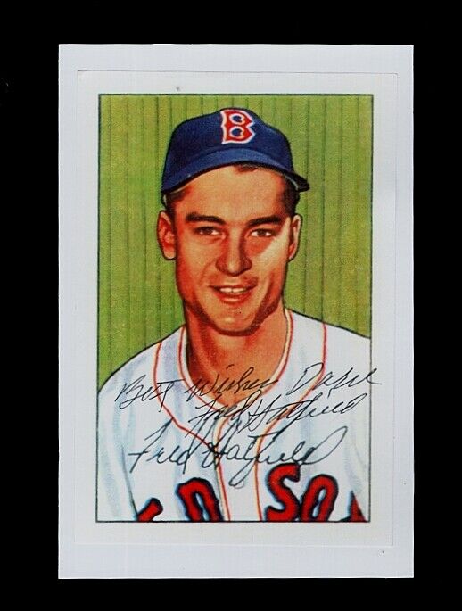 FRED HATFIELD-BOSTON RED SOX AUTOGRAPHED 4X6 COLOR Photo Poster painting-(d.1996)