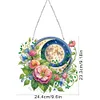 Acrylic 2D Flat DIY Sun Moon Flower Hanging Diamond Art Kits Wall Door Decor