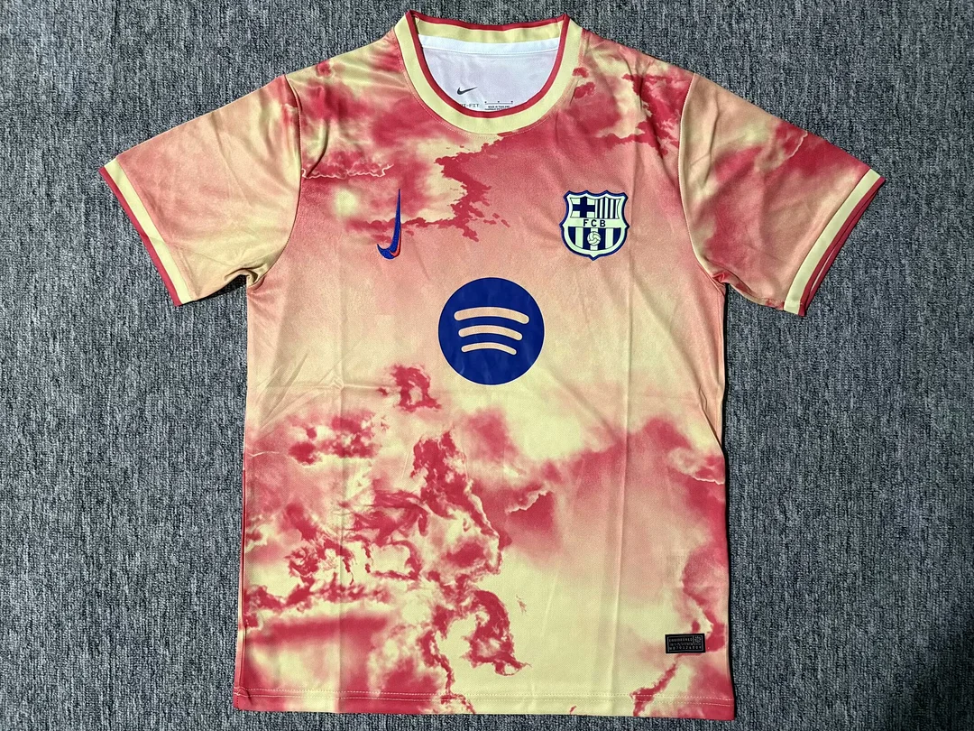 2025/26 Barcelona Special Edition Red and Yellow Football Jersey