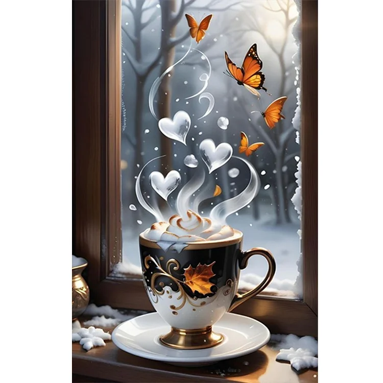 Coffee Butterfly - Full Round - Diamond Painting(40*60cm)