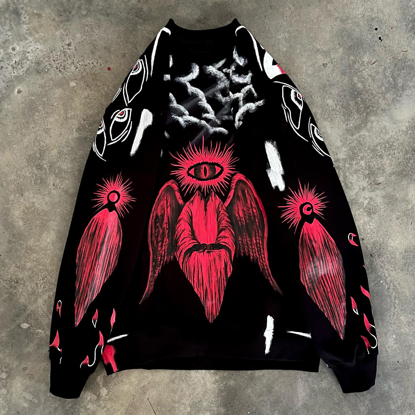 Angel casual street graffiti sweatshirt
