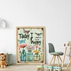 Flowers Calligraphy-14CT Stamped Cross Stitch 30*40cm/11.81*15.75in